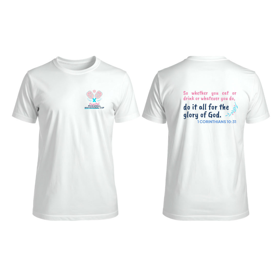 Crystal Pickleball Invitational Cup tournament shirt design